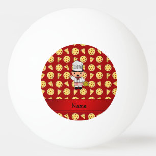 Balle De Ping Pong Motif rouge personnalisé de pizza de chef italien
