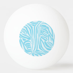 Balle De Ping Pong Motif Zèbre Bleu