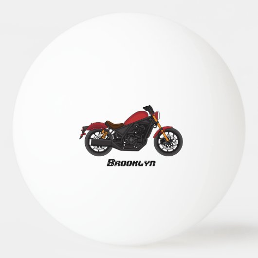 Balle De Ping Pong moto de style croiseur cool (Devant)