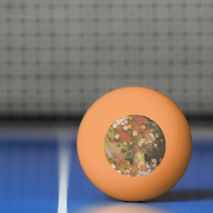 Balle De Ping Pong Nature morte florale de Van Gogh Red Poppies & Ros