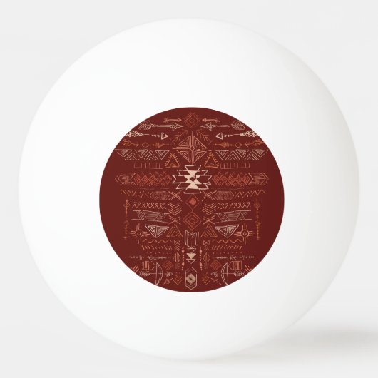 Balle De Ping Pong Navajo Aztec : Ethnic Doodle Motif. (Devant)