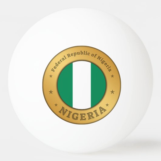 Balle De Ping Pong Nigeria Flag (Devant)
