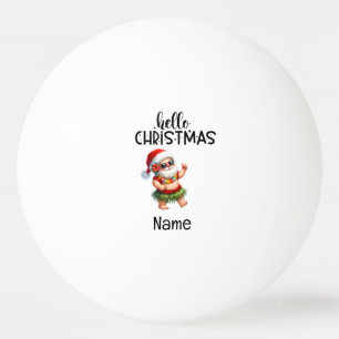 Balle De Ping Pong Noël à thème du Père Noël Hawaii en juillet