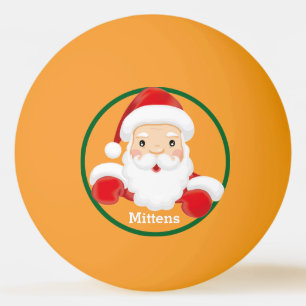 Balle De Ping Pong Noël Chat Stocker Nom de la litière Père Noël Pi