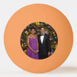 Balle De Ping Pong Noël du président Barack Obama et de Michelle
