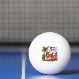 Balle De Ping Pong Noël en juillet 250 ans de liberté Beach Santa