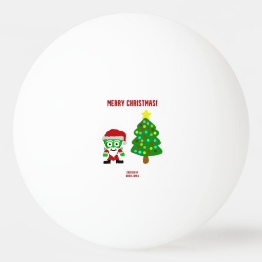 Balle De Ping Pong Noël FrankenFromage Ping Pong Ball (Devant)