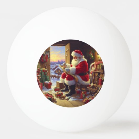 Balle De Ping Pong Noël Père Noël 2 (Devant)