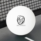 Balle De Ping Pong Nom de monogramme moderne élégant
