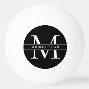 Balle De Ping Pong Nom de monogramme personnalisé