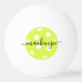Balle De Ping Pong Nom de script personnalisé Pickleball (Devant)