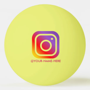 Balle De Ping Pong Nom d'instagram personnalisé Minimal Simple