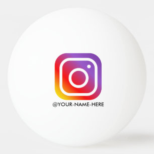 Balle De Ping Pong Nom d'instagram personnalisé Minimal Simple
