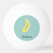 Balle De Ping Pong Nom personnalisé banane peinte sur bleu (Devant)