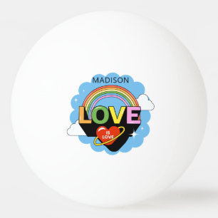 Balle De Ping Pong Nom personnalisé "L'amour est amour"