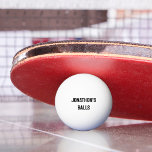 Balle De Ping Pong Nom personnalisé Monogram Funny<br><div class="desc">Cette conception a été créée par art numérique. Elle peut être personnalisée dans la zone fournir ou customiser en choisissant le clic pour customiser une autre option et en changeant le nom, les initiales ou les mots. Vous pouvez également modifier la couleur et le style du texte ou supprimer le...</div>
