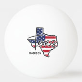 Balle De Ping Pong Nom personnalisé Texas (Dos)