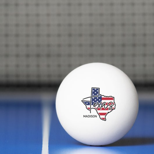 Balle De Ping Pong Nom personnalisé Texas (Filet)