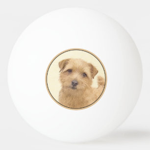 Balle De Ping Pong Norfolk Terrier Peinture - Art Chien original