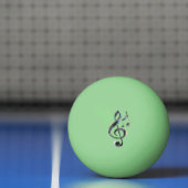 Balle De Ping Pong Notes de musique noire (Filet)