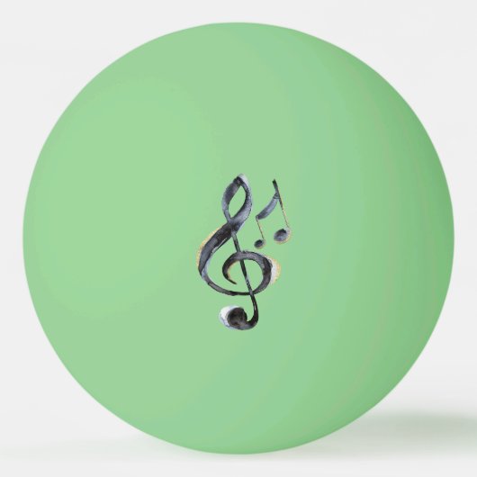 Balle De Ping Pong Notes de musique noire (Devant)