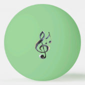 Balle De Ping Pong Notes de musique noire (Dos)