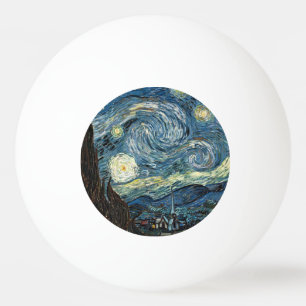 Balle De Ping Pong Nuit étoilée par Vincent van Gogh. Art célèbre