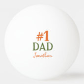 Balle De Ping Pong Number One Dad Custom Name and Photo (Devant)