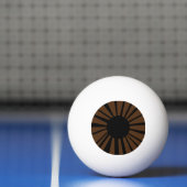 Balle De Ping Pong Oeil Brown foncé avec Noir sur Oeil blanc (Filet)