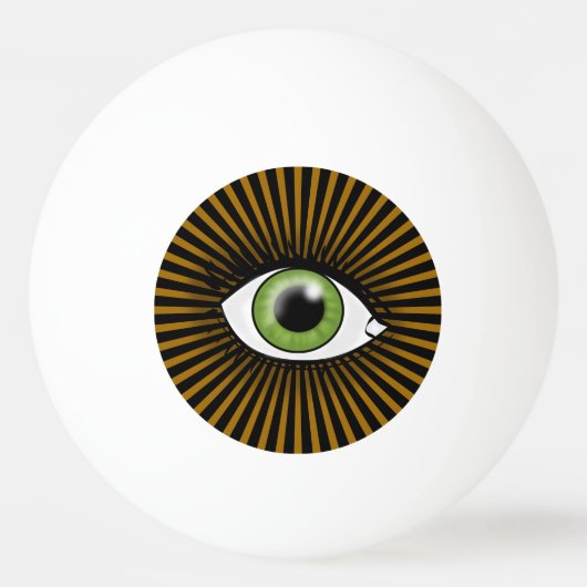 Balle De Ping Pong Oeil vert hypnotique (Dos)
