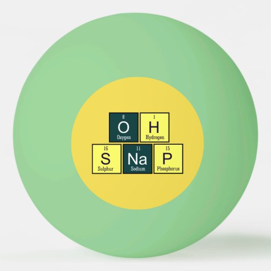 Balle De Ping Pong Oh chimiste drôle de professeur de chimie (Devant)