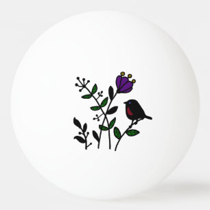 Balle De Ping Pong Oiseau dans la prairie