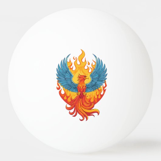 Balle De Ping Pong Oiseau de feu mythologique fantastique lumineux (Devant)