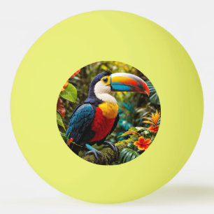 Balle De Ping Pong Oiseau Toucan coloré