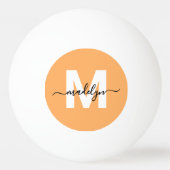 Balle De Ping Pong Orange Monogramme (Devant)
