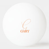 Balle De Ping Pong Orange Monogrammé (Dos)