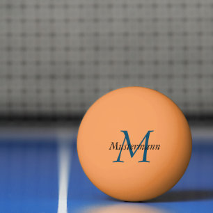 Balle De Ping Pong Orange personnalisé avec monogramme