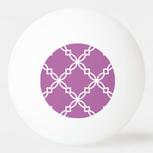 Balle De Ping Pong Orchidée Blanc Grand Motif de Quatrefoil fantaisie