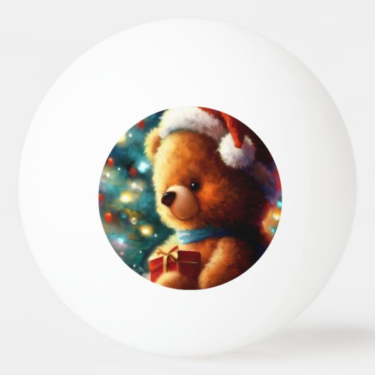 Balle De Ping Pong Ours en peluche de Noël (3) (Devant)