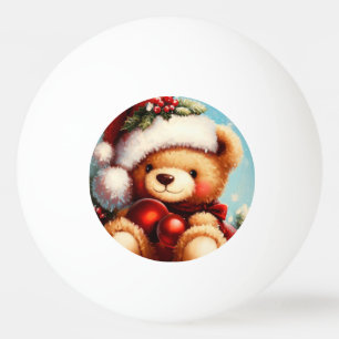 Balle De Ping Pong Ours en peluche de Noël (4)
