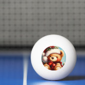 Balle De Ping Pong Ours en peluche de Noël (4) (Filet)