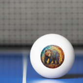 Balle De Ping Pong Ours grizzli en design artistique (Filet)