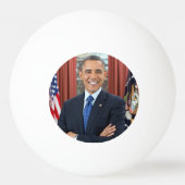 Balle De Ping Pong Oval Office Portrait, Obama Barack Président des É (Dos)