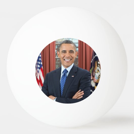 Balle De Ping Pong Oval Office Portrait, Obama Barack Président des É (Devant)