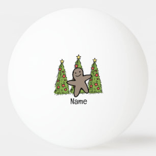Balle De Ping Pong Pain de gingembre avec arbre de Noël