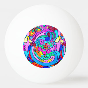 Balle De Ping Pong Paix et amour super et colorés