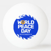 Balle De Ping Pong Panneau de paix de la Journée Mondiale de la Paix  (Dos)