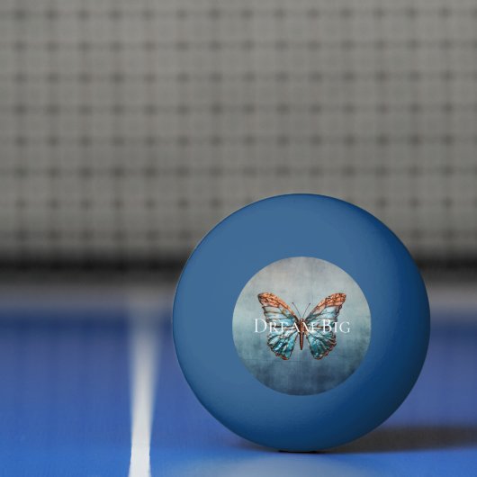 Balle De Ping Pong Papillon à texture gris bleu (Filet)