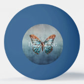 Balle De Ping Pong Papillon à texture gris bleu (Devant)