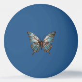 Balle De Ping Pong Papillon à texture gris bleu (Dos)